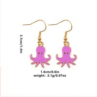 Cute Octopus Alloy Enamel Plating Women's Drop Earrings 1 Pair sku image 4