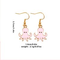 Cute Octopus Alloy Enamel Plating Women's Drop Earrings 1 Pair sku image 2