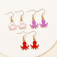 Cute Octopus Alloy Enamel Plating Women's Drop Earrings 1 Pair main image 2