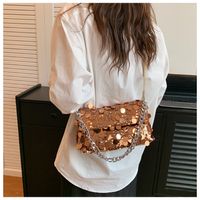 Women's Medium Pu Leather Solid Color Streetwear Square Magnetic Buckle Underarm Bag main image 5