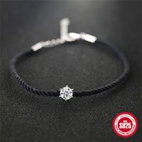Simple Style Geometric Sterling Silver Rope Plating Inlay Zircon Women's Bracelets 1 Piece main image 4