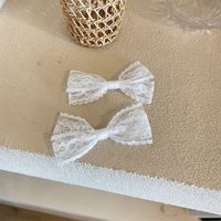 Women's Elegant Simple Style Bow Knot Lace Hair Clip Hair Tie Brooches sku image 10
