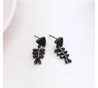 1 Pair Simple Style Fish Plating Inlay Copper Zircon Ear Studs main image 3