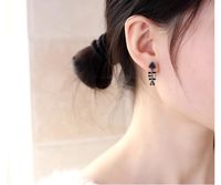 1 Pair Simple Style Fish Plating Inlay Copper Zircon Ear Studs main image 4