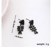 1 Pair Simple Style Fish Plating Inlay Copper Zircon Ear Studs main image 2
