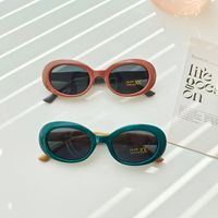 Casual Cute Vacation Solid Color Pc Resin Oval Frame Full Frame Women's Sunglasses main image 5