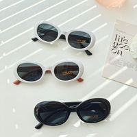 Casual Cute Vacation Solid Color Pc Resin Oval Frame Full Frame Women's Sunglasses main image 3