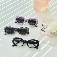 Casual Cute Vacation Solid Color Pc Resin Oval Frame Full Frame Women's Sunglasses main image 1