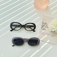 Casual Cute Vacation Solid Color Pc Resin Oval Frame Full Frame Women's Sunglasses main image 2