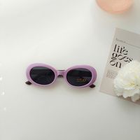 Casual Cute Vacation Solid Color Pc Resin Oval Frame Full Frame Women's Sunglasses sku image 2
