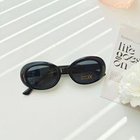 Casual Cute Vacation Solid Color Pc Resin Oval Frame Full Frame Women's Sunglasses sku image 4