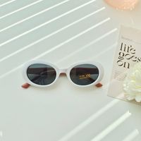 Casual Cute Vacation Solid Color Pc Resin Oval Frame Full Frame Women's Sunglasses sku image 5