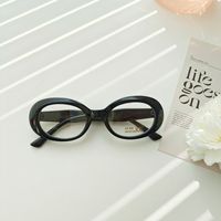Casual Cute Vacation Solid Color Pc Resin Oval Frame Full Frame Women's Sunglasses sku image 8