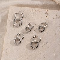 1 Pair Simple Style Roman Style Round Sterling Silver White Gold Plated Gold Plated Earrings main image 6