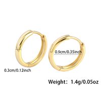 1 Pair Simple Style Roman Style Round Sterling Silver White Gold Plated Gold Plated Earrings main image 2
