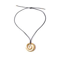 IG Style Simple Style Spiral Stainless Steel Wax Rope 18K Gold Plated Women's Pendant Necklace main image 6