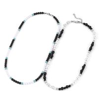 Edelstahl 304 Übertrieben Einfacher Stil Perlen Inlay Runden Zirkon Halskette main image 9
