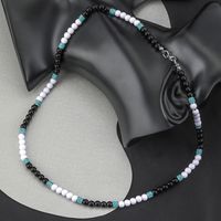 Edelstahl 304 Übertrieben Einfacher Stil Perlen Inlay Runden Zirkon Halskette main image 6