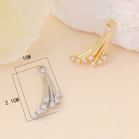 1 Piece 10 * 21mm Copper Zircon 18K Gold Plated White Gold Plated Tassel Polished Pendant main image 2