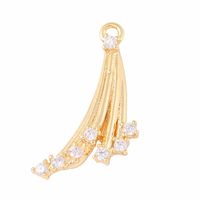 1 Piece 10 * 21mm Copper Zircon 18K Gold Plated White Gold Plated Tassel Polished Pendant main image 9