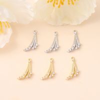 1 Piece 10 * 21mm Copper Zircon 18K Gold Plated White Gold Plated Tassel Polished Pendant main image 5