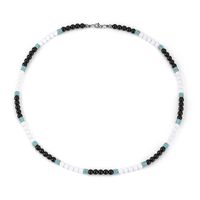 Edelstahl 304 Übertrieben Einfacher Stil Perlen Inlay Runden Zirkon Halskette sku image 2