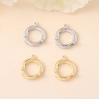 1 Piece 16 * 18mm Copper Zircon 18K Gold Plated White Gold Plated Round Polished Pendant main image 5