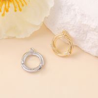 1 Piece 16 * 18mm Copper Zircon 18K Gold Plated White Gold Plated Round Polished Pendant main image 6