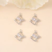 1 Piece 15 * 17mm Copper Zircon 18K Gold Plated White Gold Plated Geometric Polished Pendant main image 3