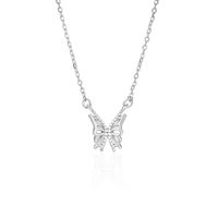 Sterling Silver 18K Gold Plated Simple Style Butterfly Hollow Out Necklace sku image 4