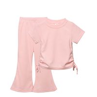 Einfacher Stil Einfarbig Polyester Mädchen Kleidung Sets main image 2