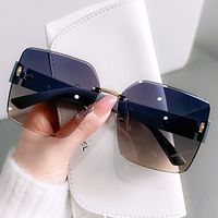 Streetwear Solid Color Pc Square Full Frame Women's Sunglasses main image 5