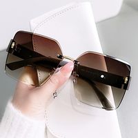 Streetwear Solid Color Pc Square Full Frame Women's Sunglasses sku image 3