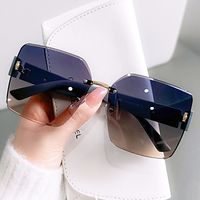 Streetwear Solid Color Pc Square Full Frame Women's Sunglasses sku image 2
