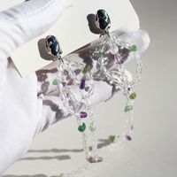 Korean Fresh Mori Transparent Crystal String Beads Clavicle Chain Niche Design Stone Necklace Same Bracelet 614 sku image 3