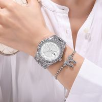 Simple Style Shiny Solid Color Double Side Snaps Quartz Women's Watches main image 7