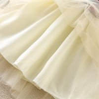Elegant Princess Cute Color Block Bowknot Cotton And Linen Girls Dresses main image 7