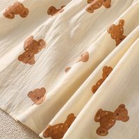 Simple Style Bear Printing Bear Cotton Blend Girls Dresses main image 7