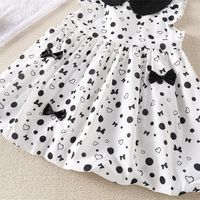 Cute Bow Knot Bowknot Cotton And Linen Blend Girls Dresses main image 3