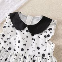Cute Bow Knot Bowknot Cotton And Linen Blend Girls Dresses main image 4