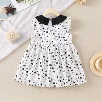 Cute Bow Knot Bowknot Cotton And Linen Blend Girls Dresses main image 2