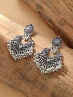 1 Pair IG Style Retro Geometric Tassel Hollow Out Alloy Drop Earrings main image 6