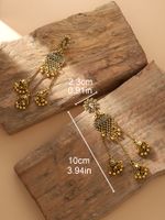 1 Pair IG Style Retro Flower Tassel Hollow Out Alloy Drop Earrings main image 2