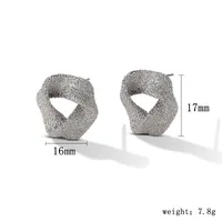 1 Pair Casual Simple Style Geometric Sterling Silver Silver Plated Ear Studs main image 3