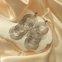 1 Pair Elegant Streetwear Oval Layered 304 Stainless Steel Gold Plated Drop Earrings sku image 1