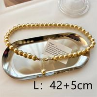 Einfacher Stil Runden Perlen Kupfer 18 Karat Vergoldet Frau Lange Halskette Halskette sku image 2
