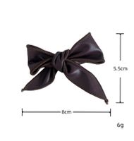 Women's Simple Style Bow Knot Pu Leather Braid Hair Clip main image 2