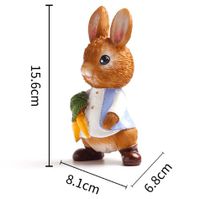Pastoral Rabbit Carrot Resin Housewarming Home Party Ornaments sku image 1