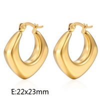 1 Pair Simple Style Solid Color Stainless Steel Plating Earrings sku image 2