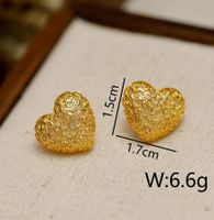 1 Pair Simple Style Heart Shape Copper 18K Gold Plated Ear Studs main image 2